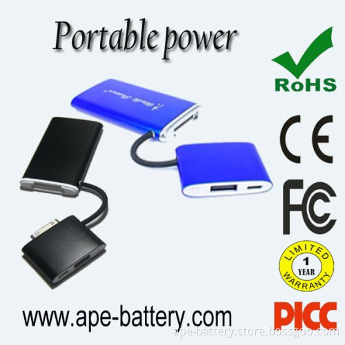 Li-polymer battery mobile power bank 5V/1A with MFI,CE,FCC,PICC